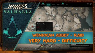 Wenlocan Abbey  Raid  AC Valhalla  Very Hard  Difficulty  RTX 2070 [upl. by Surad]