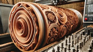 Carving A Giant Redwood Tree Using Dangerous Engineering Skills  By DT Woodworking [upl. by Htebazie]