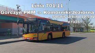 Poznań Linia № 70111 Kierunek KomornikiJeziornaSolaris Urbino 105 IV 7035 [upl. by Preiser]