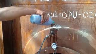 Pneumatic test of tank nozzles pad plates [upl. by Cacie]