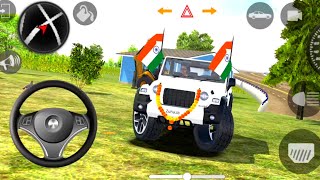 White Mahendra Thar 4X4👿 Modified Indian❤️‍🔥 Village Driving Android Gameplay [upl. by Leda]