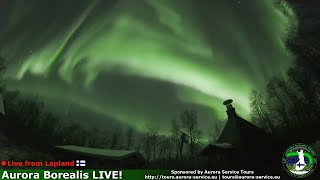 Aurora Borealis  Northern Lights LIVE Kaamanen Finland [upl. by Cristiona]