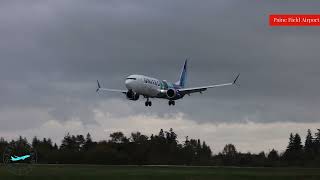 United 737 Max 10 Test Flight Landing At Paine Field [upl. by Dorkas]