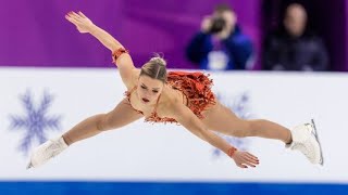 Loena Hendrickx takes SP 7698 World Figure Skating Championships Montreal  Loena Hendrickx 2024 [upl. by Tarsus]