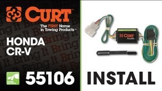 Trailer Wiring Install CURT 55106 on 2008 Honda CRV [upl. by Erkan]