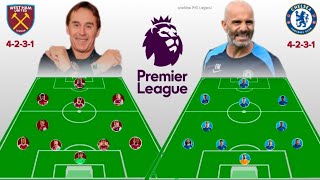 CHELSEA VS WEST HAM PREDICTED LINE UP IN EPL 2425  LOPETEGUI VS MARESCA 4231 [upl. by Cranston219]