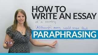 How to write a good essay Paraphrasing the question [upl. by Leahcimed]