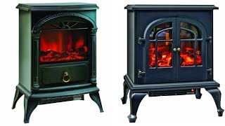 Comfort Zone Electric “Stove Style” Fireplace Heater Review [upl. by Burack]