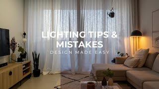 How To Light A Space  Mistakes Rules  Lighting In Interior Design [upl. by Raffaj]