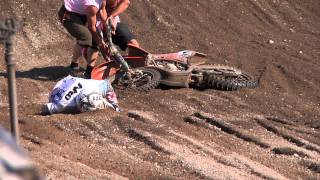 Samuli Aro crash at MX3 FINNISH GP 2011 [upl. by Eissalc799]