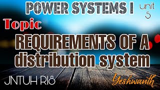 Requirements of a Distribution system  DISTRIBUTION SYSTEMS  POWEE SYSTEMS [upl. by Bea283]