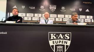 Press conference  KAS EupenRSC Charleroi [upl. by Kristianson]