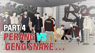 PERANG VS GENG SNAKE PART 4  Animasi Drama Series [upl. by Ahsini340]