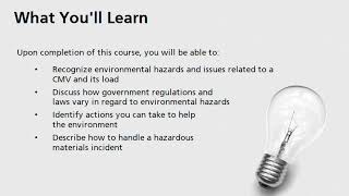 Entry Level Driver Training  Environmental Compliance Issues [upl. by Wilcox]