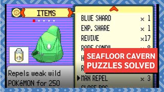 Pokemon Emerald Kaizo Seafloor Cavern Puzzles Solved [upl. by Hege]