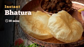 Instant Bhatura  Bhatura Recipes  Street Food  Indian Breads  Punjabi Recipes  Cookd [upl. by Enihpets]