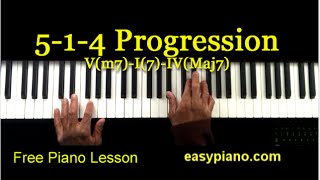 5 1 4 chord progression piano lesson [upl. by Nats]