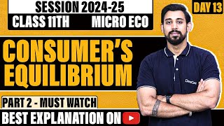 Microeconomics  Consumers Equilibrium  Chapter 2  Part 2 [upl. by Nnairrek]