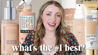 Ranking 5 Drugstore Foundations  Showing Them on my Face [upl. by Lankton]