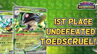 This FIRST PLACE Toedscruel ex Deck is the PERFECT Meta Counter  Twilight Masquerade PTCGL [upl. by Soph]