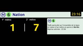 RATP Annonce SIEL métro 6  2024 [upl. by Goldina]