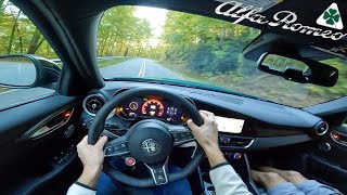 2024 Alfa Romeo Giulia Quadrifoglio  POV Mountain Road Test Drive Exhaust Audio amp Impressions [upl. by Ppik496]