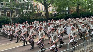 The Massed Bands of HM Royal Marines Beating Retreat Rehearsal 2024 [upl. by Nahgrom]