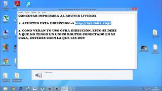 Conectar impresora a router livebox Windows 8 [upl. by Gibert]