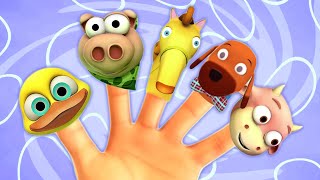 Animal Sounds Finger Family Song  More Songs For Kids by nurseryrhymesclub on HooplaKidz [upl. by Yziar83]