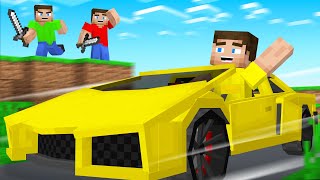 Hunters VS Speedrunner BUT I Have A SUPERCAR Minecraft [upl. by Euqirrne]