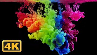 Abstract Liquid V  4 1 Hour 4K Relaxing Screensaver for Meditation Amazing Fluid Relaxing Music [upl. by Otxis]