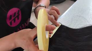 The Way We Make Tapein Hair Extensions [upl. by Ahens486]