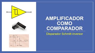 Amplificador como comparador Disparador Schmitt inversor V1 [upl. by Ahsihat]