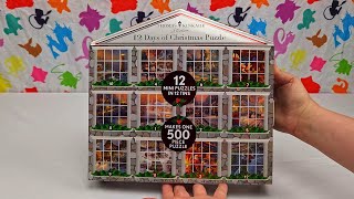 Opening 2024 Christmas Puzzle Advent Calendar by Thomas Kinkade  12 Days of Christmas  Timelapse [upl. by Ennaeel]