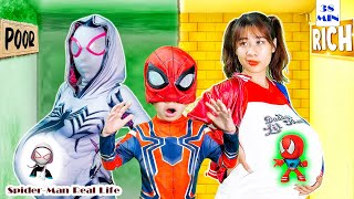 What If 5 Spider man amp BAD GUYS in 1 HOUSE Poor Pregnant Spider Girl vs Rich Jockers Wife  MORE [upl. by Nivrem]