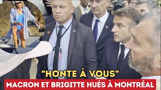 Emmanuel Macron et Brigitte hués à Montréal  Réactions sur la situation à Gaza [upl. by Ilram]