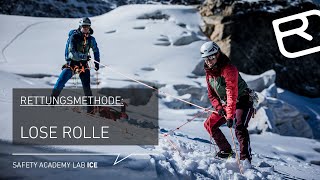 Lose Rolle Spaltenbergung mit Flaschenzug am Gletscher  Tutorial 1518  LAB ICE [upl. by Derr]