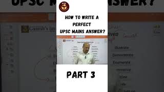 Technique for UPSC Mains answer writing  Part  3  UPSC Mains [upl. by Behah566]