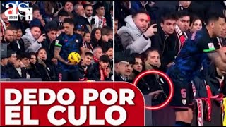 Un aficionado mete un dedo en el culo a LUCAS OCAMPOS en el RAYO VALLECANO  SEVILLA [upl. by Olivero]