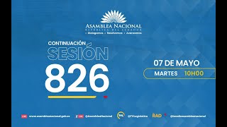 Continuación de la Sesión 826 del Pleno de la Asamblea Nacional [upl. by Locin]