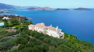 Luxury Villa Crete  Villa Olous Davis Cupsized tennis court olive groves 600yearold fireplace [upl. by Aihseuqal]