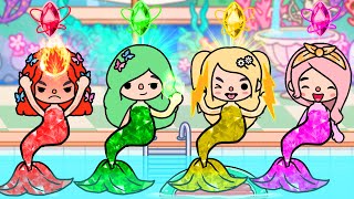 Fire Ice Golden and Water Mermaid  Toca Life Story  Toca Boca [upl. by Anitsyrc]