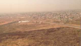 Landing at Juba International Airport in South Sudan  Huts and UN Aircraft [upl. by Jennie]