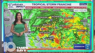 Tracking the Tropics Francine downgraded to tropical storm after making landfall in Louisiana [upl. by Tandy]