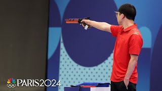 Xie Yus DREAM Olympic debut gives China gold in mens 10m air pistol  Paris Olympics  NBC Sports [upl. by Merdith]