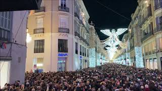 Así ha sido el encendido de las luces de Navidad de la calle Larios [upl. by Esil]