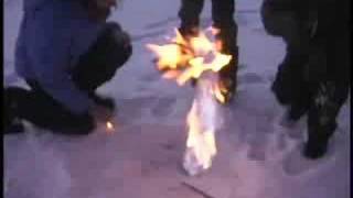 Burning Methane from Frozen Lake [upl. by Deck]