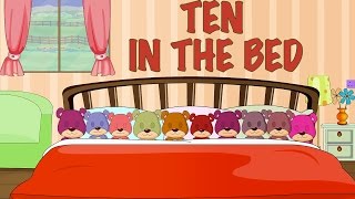 Ten In The Bed  Nursery Rhymes With Lyrics  English Rhymes For Kids [upl. by Nnyltiac340]