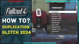 HOW TO  DUPLICATION GLITCH 2024  FALLOUT 4  Endless materials  Tutorials [upl. by Ahtelra1]