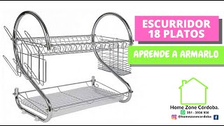 ESCURRIDOR DE PLATOS DE ACERO INOXIDABLE APRENDE A ARMARLO [upl. by Nosnehpets]